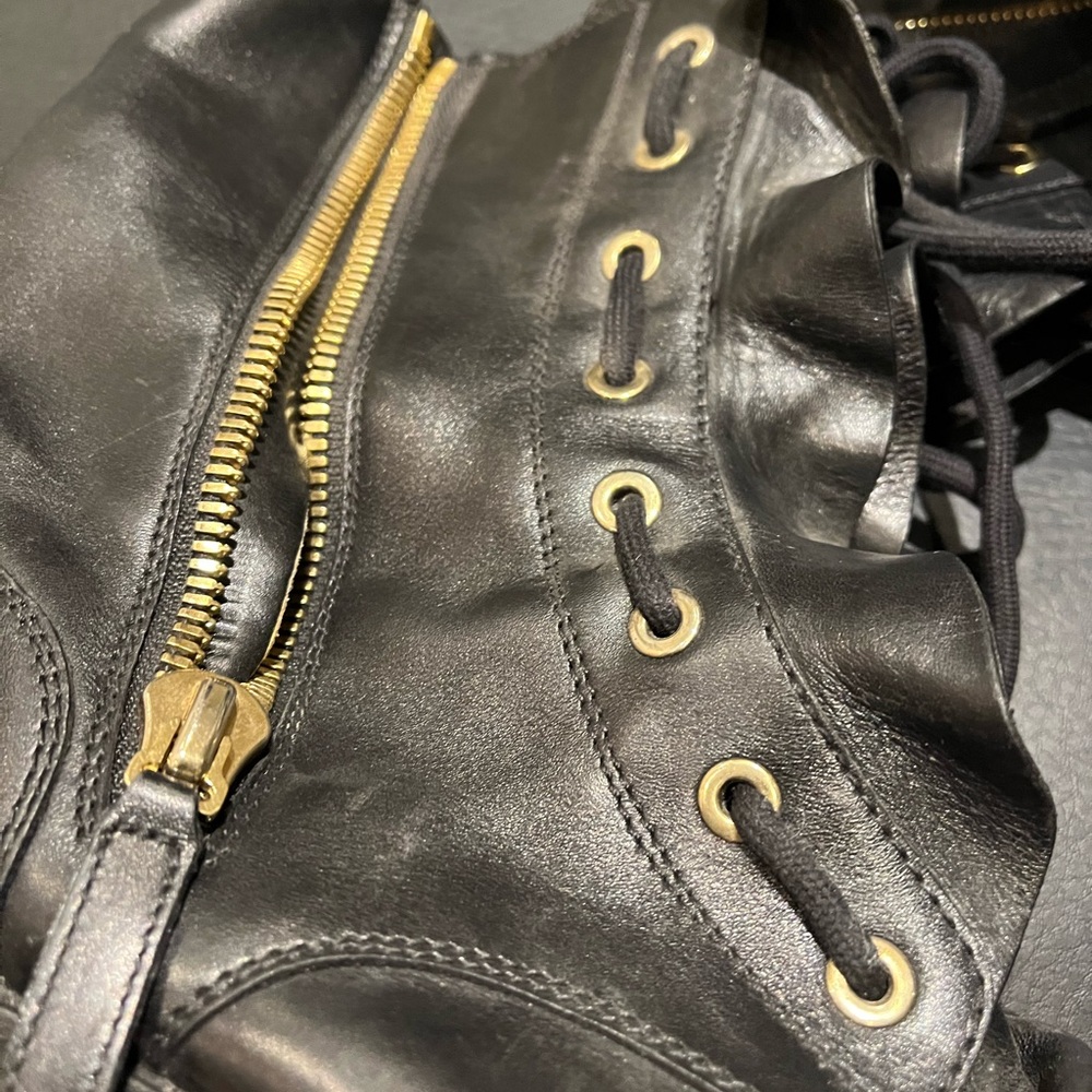 Valentino Ruffle Combat Boots - Picture 4 of 4